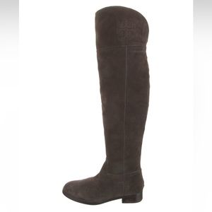 Tory Burch Simone 35mm over the knee boots in brown suede size 10
